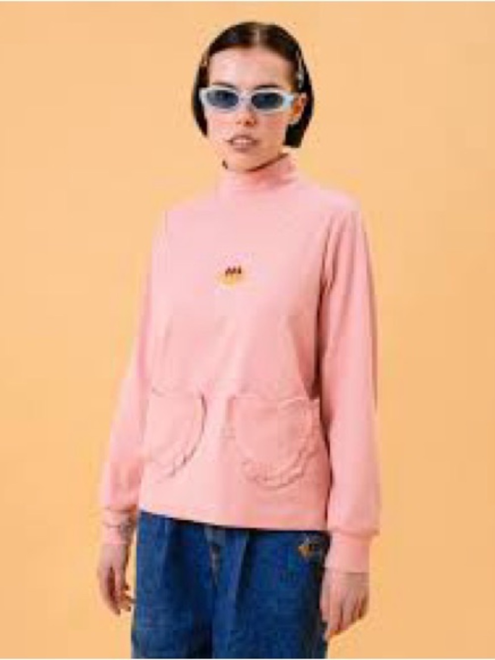 Kina & Tam Pink Ribbed THE SWEET TOOTH TOP Size: XL